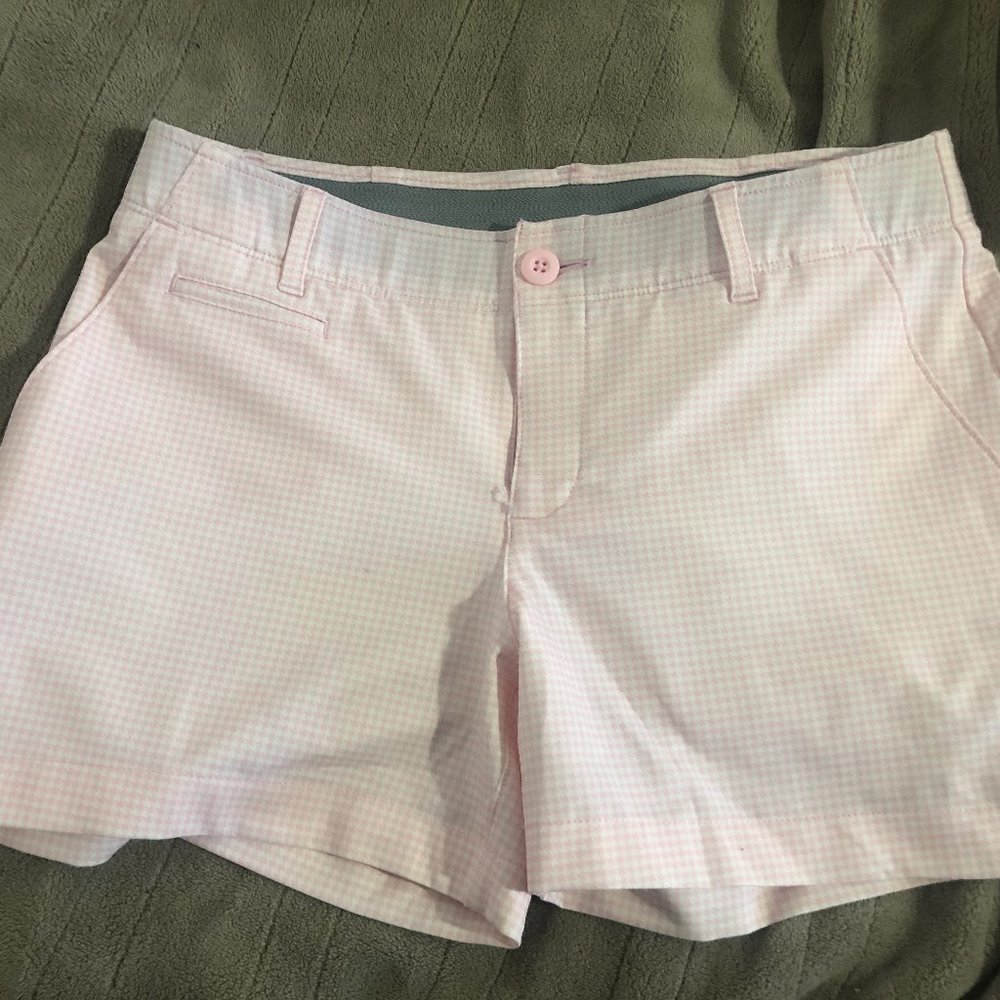 Under Armour Woman Pink Plaid Shorts